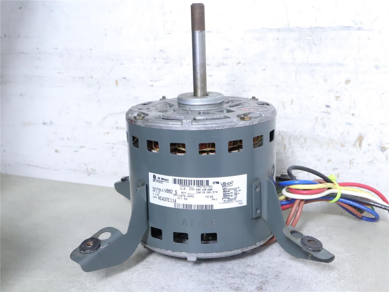 GE Motors 5KCP39LGV992S Furnace Blower Motor 1/2HP 1075RPM 4SPD 115V HC43TE114