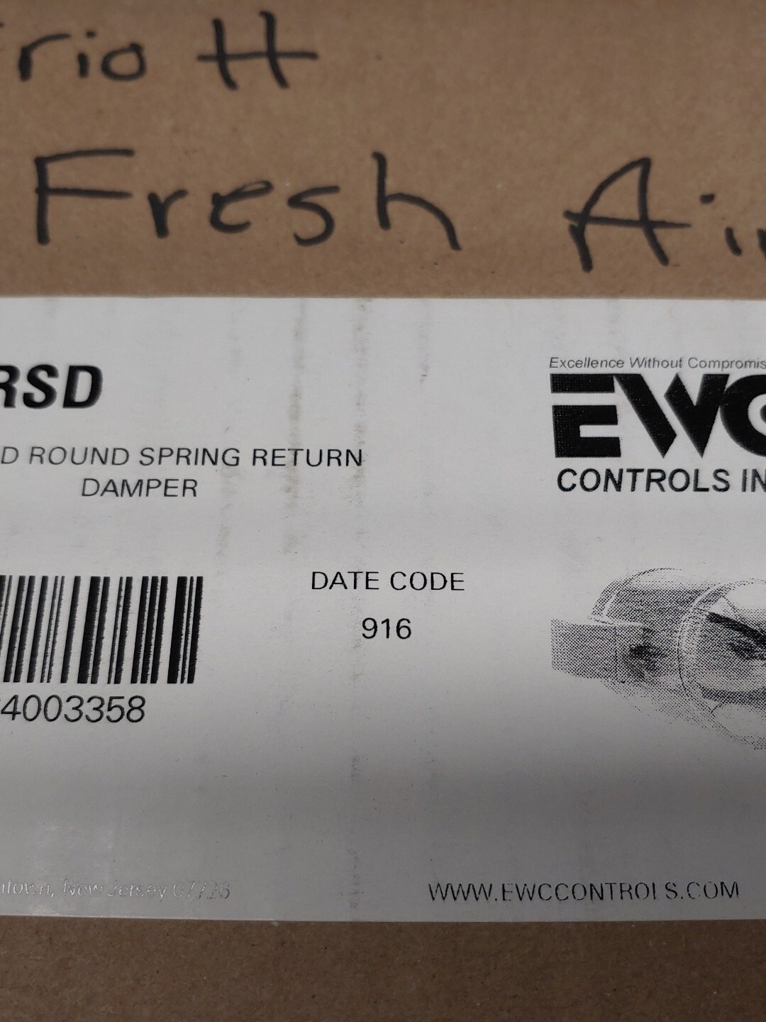 EWC 10″ RSD ROUND SPRING RETURN DAMPER