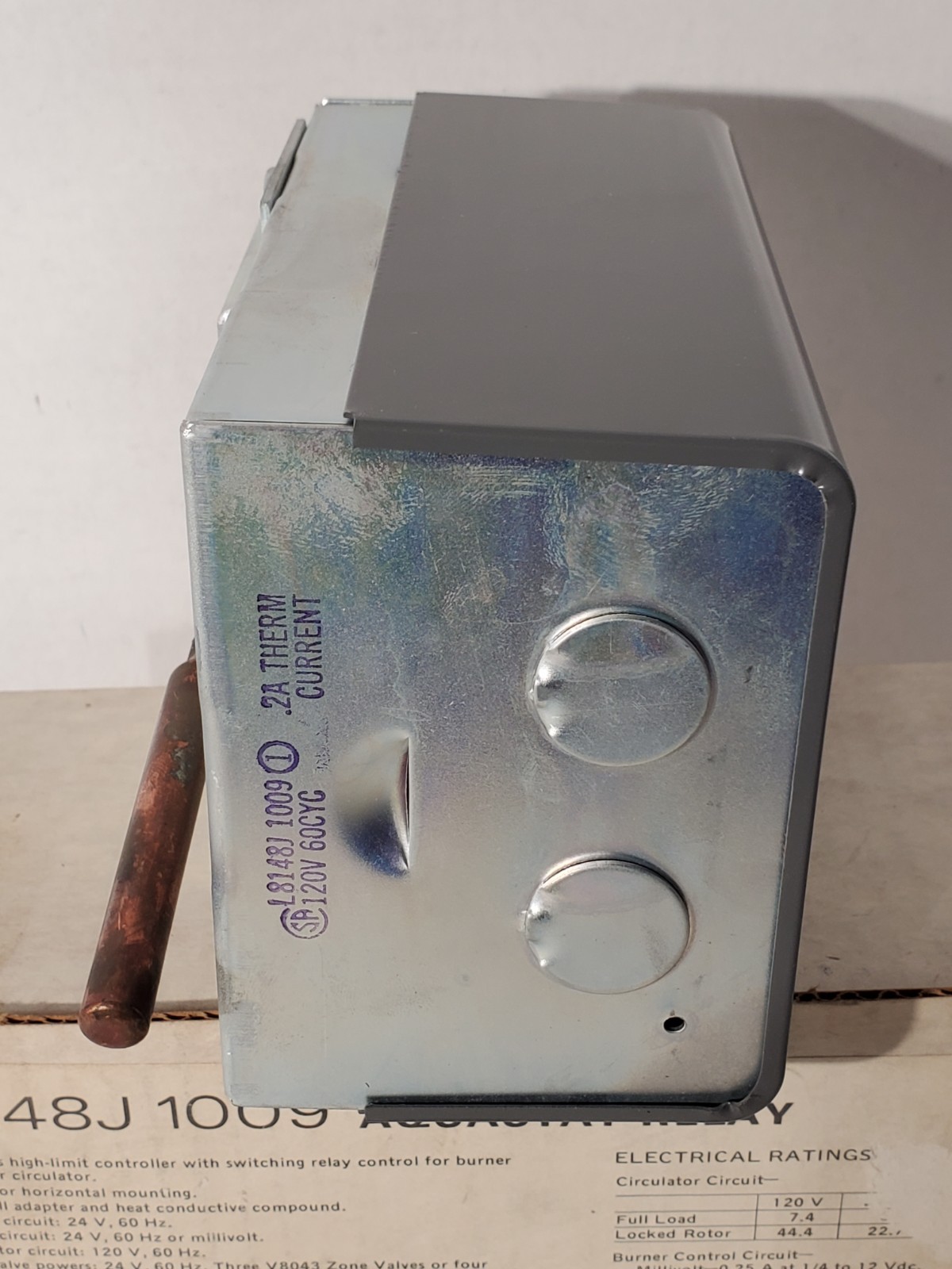 Honeywell L8148J1009 Genuine OEM Aquastat Relay for HVAC Applications Open Box