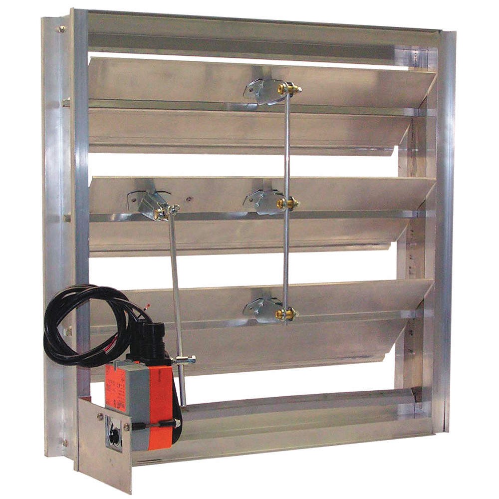 DAYTON 5NKK5 Hat Channel Motorized Damper,100-240V 5NKK5