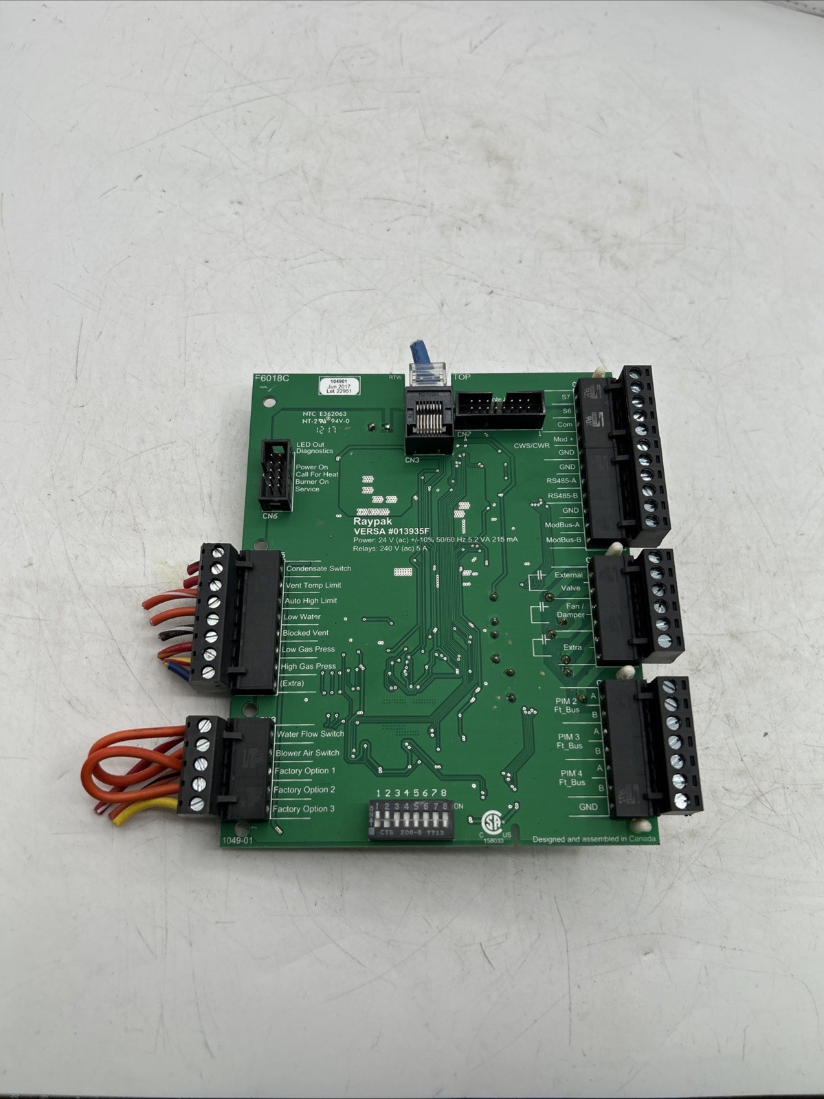 Raypak VERSA #013935F PC Control Circuit Board F6018C See Pics 30 Day Warranty