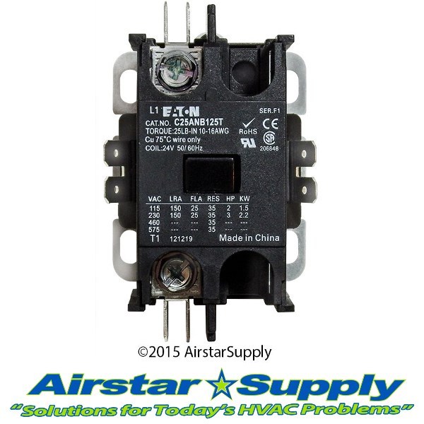 25 Amp / 1 Pole / 24V Coil Contactor # C25ANB125T