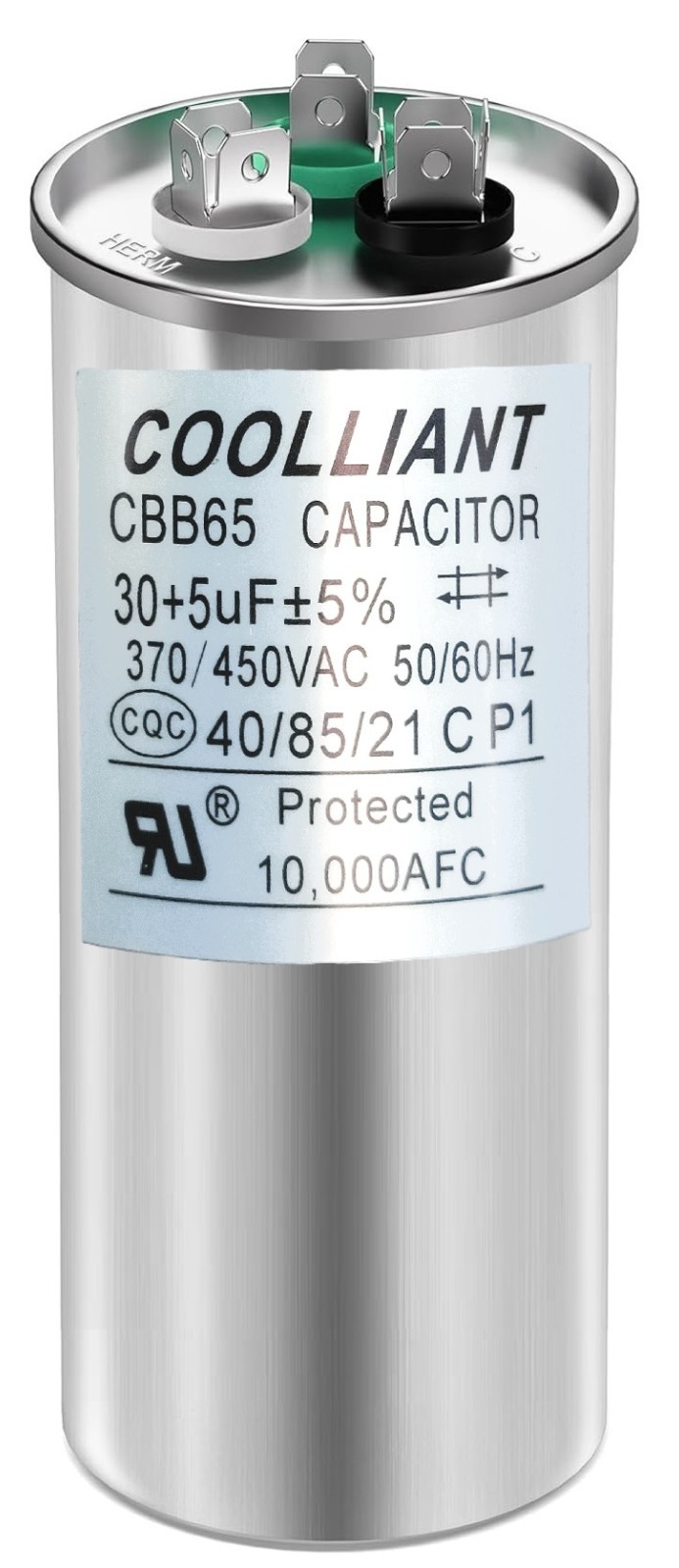 HVAC 30+5(uF/MFD) Dual Run/Start Capacitor for A/C Fan Motor and Compressor unit