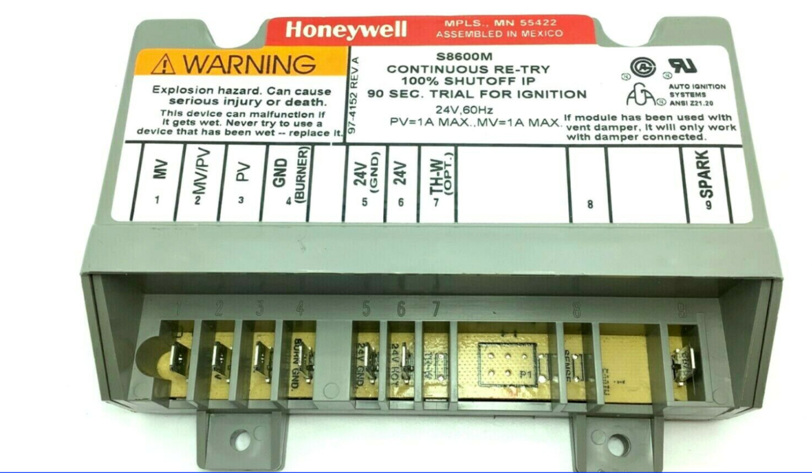S8600M Furnace ignition control board Honeywell Lennox Water Heater Sparker Box