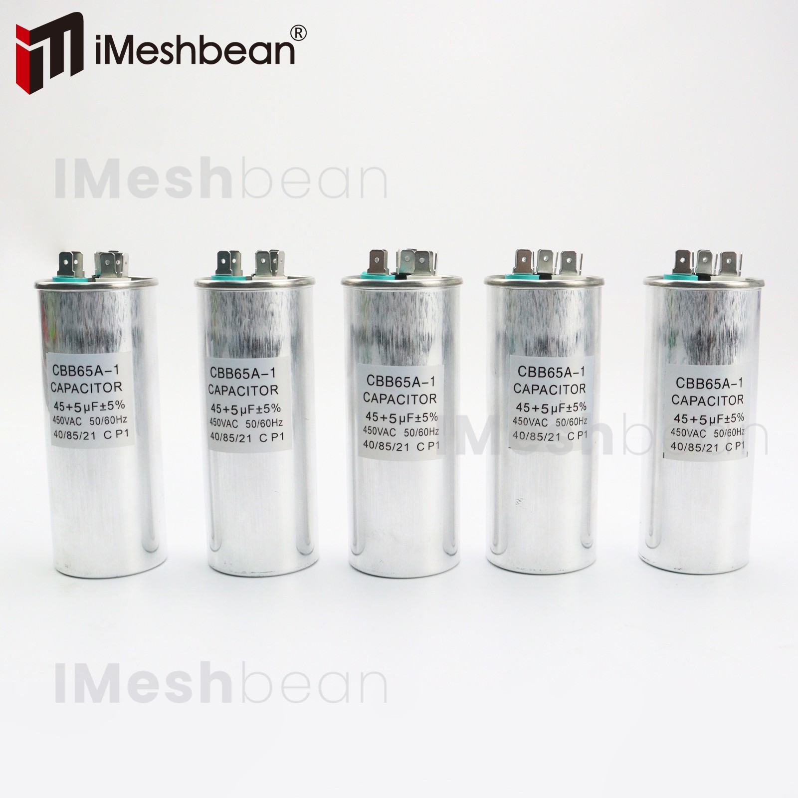 5Pcs Dual Run AC Capacitor 45+5 MFD µF 370-440VAC 50/60Hz 5% HVAC Capacitor