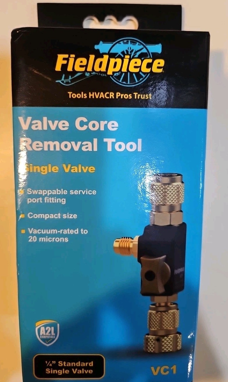 New FIELDPIECE 1/4″ SINGLE VALVE CORE REMOVAL TOOLVC1 Fast Shipping 800 Psi