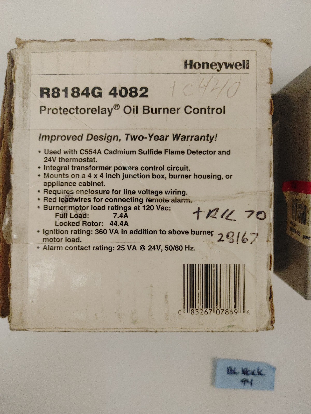 HONEYWELL R8184G 4082 Oil Burner Control