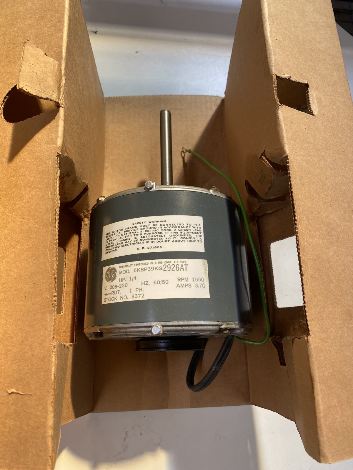 GE Genteq 5KCP39KG Furnace Blower Motor 115V 1/3 HP HVAC NEW OPEN BOX