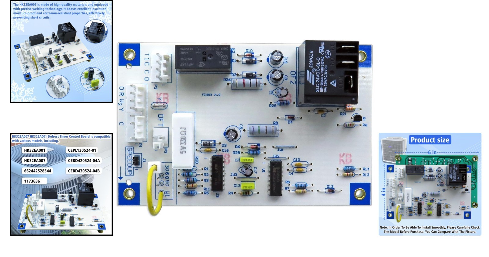 HK32EA001 HVAC Defrost Timer Control Board for Carrier/Bryant/Payne Heat Pumps