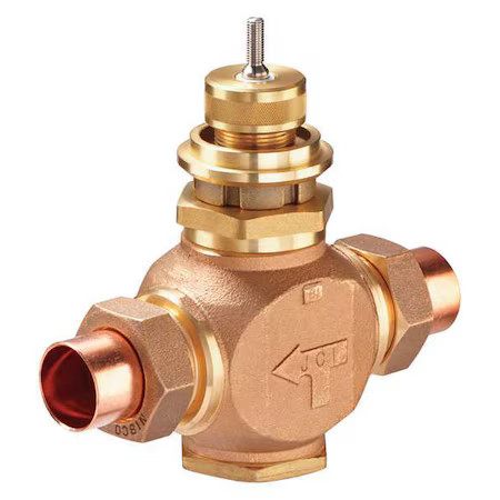 Johnson Controls Vg7281gt Globe Valve, 2-Way, No, 1/2 In, Sweat