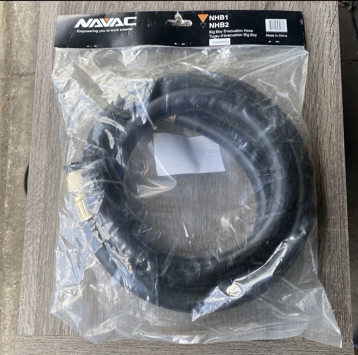 NAVAC NHB1 Evacuation Hose with 3/8in to 1/4in Fitting