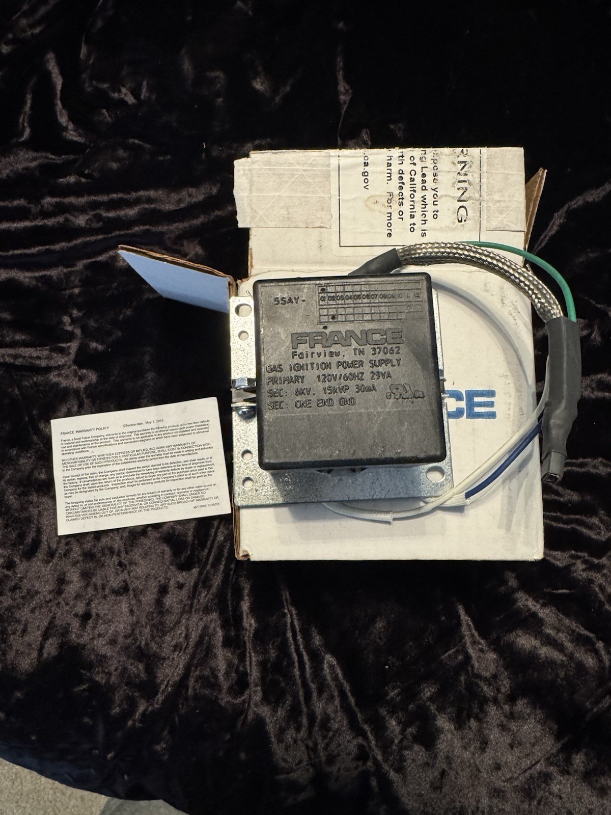 Hobart 01-100V10-00086 Gas Ignition Power Supply 120V 30mA France 5SAY