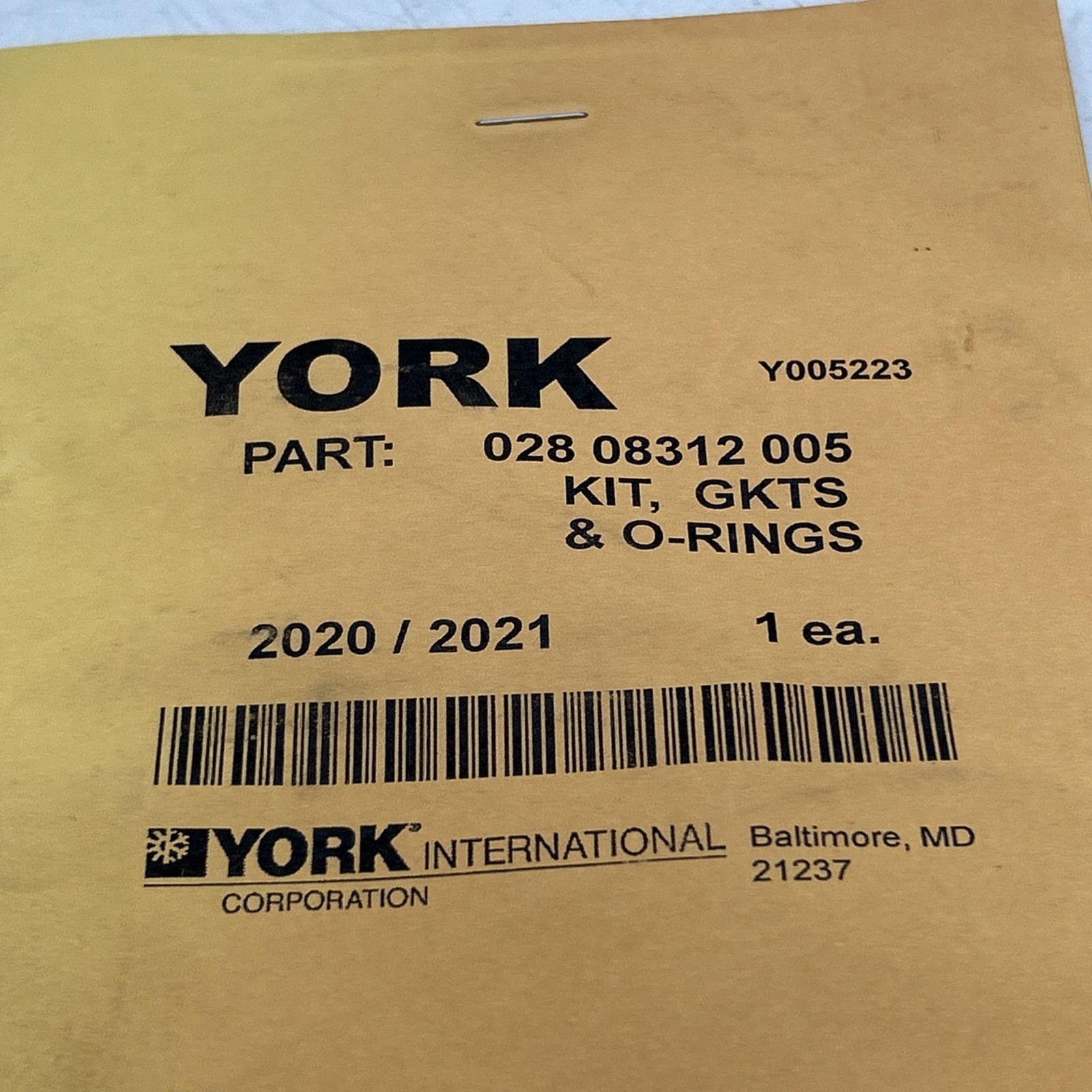 York Gasket Kit & O-Rings 028-08312-005 See Pics 30 Day Warranty