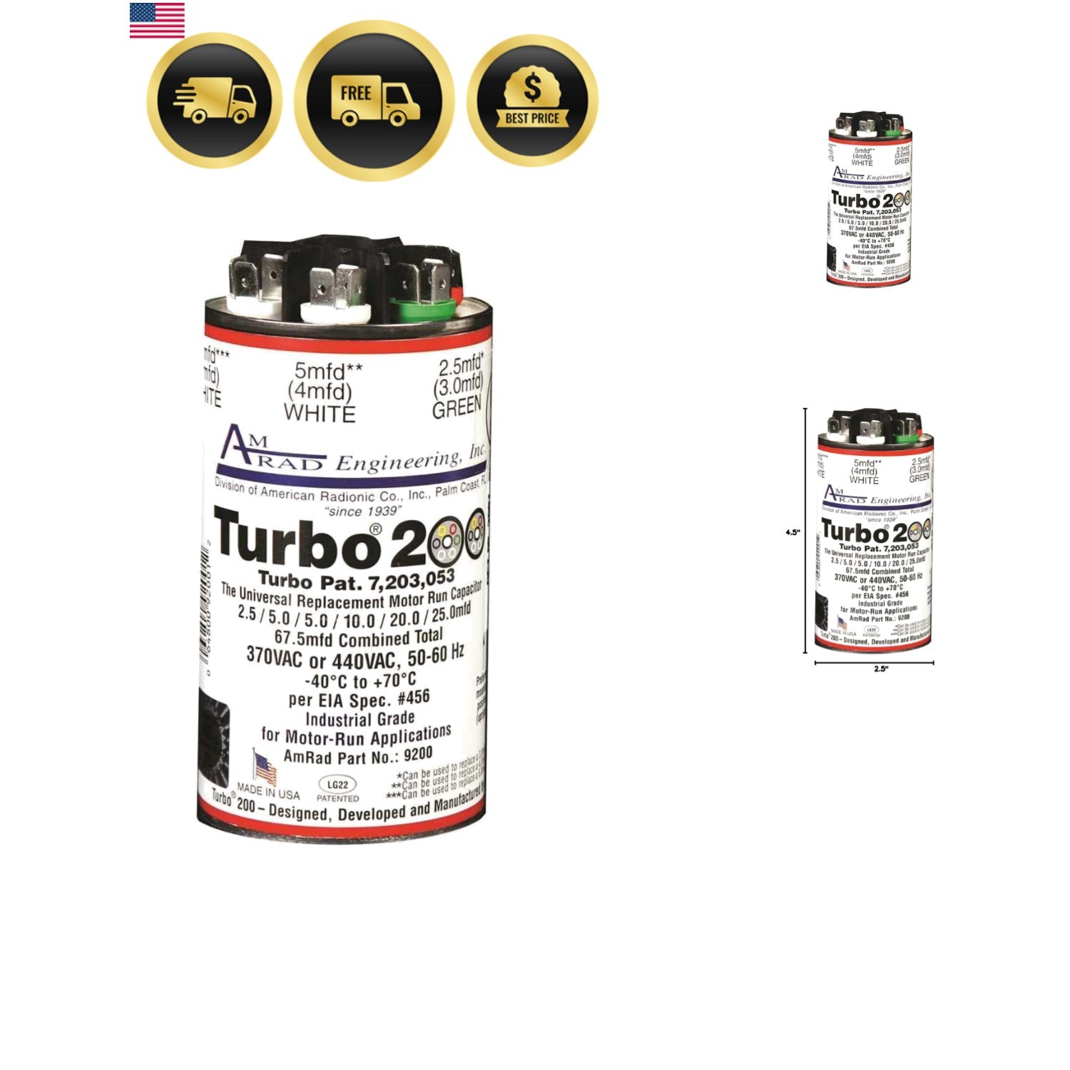 Turbo 200 Motor Run Capacitor