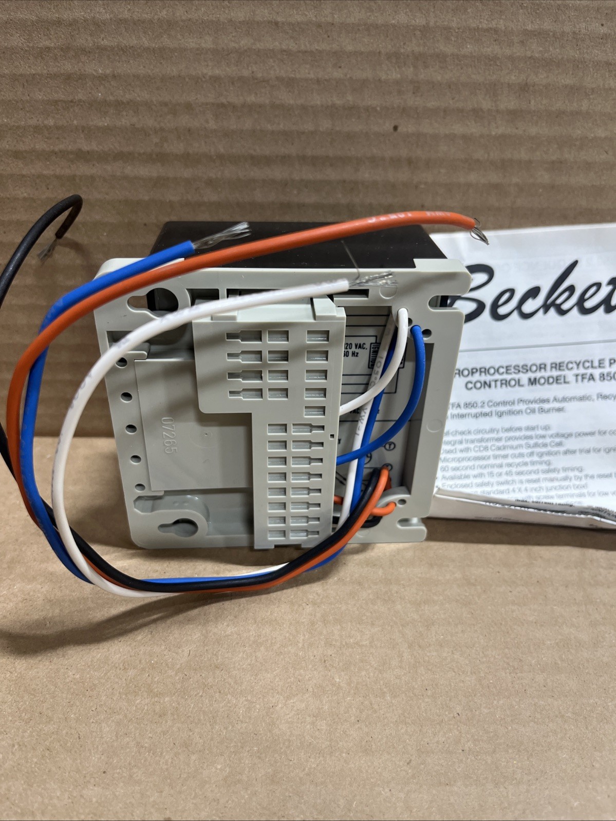 Beckett TFA850.2V Microprocessor Recycle Primary Control For Oil Burners *NOS*