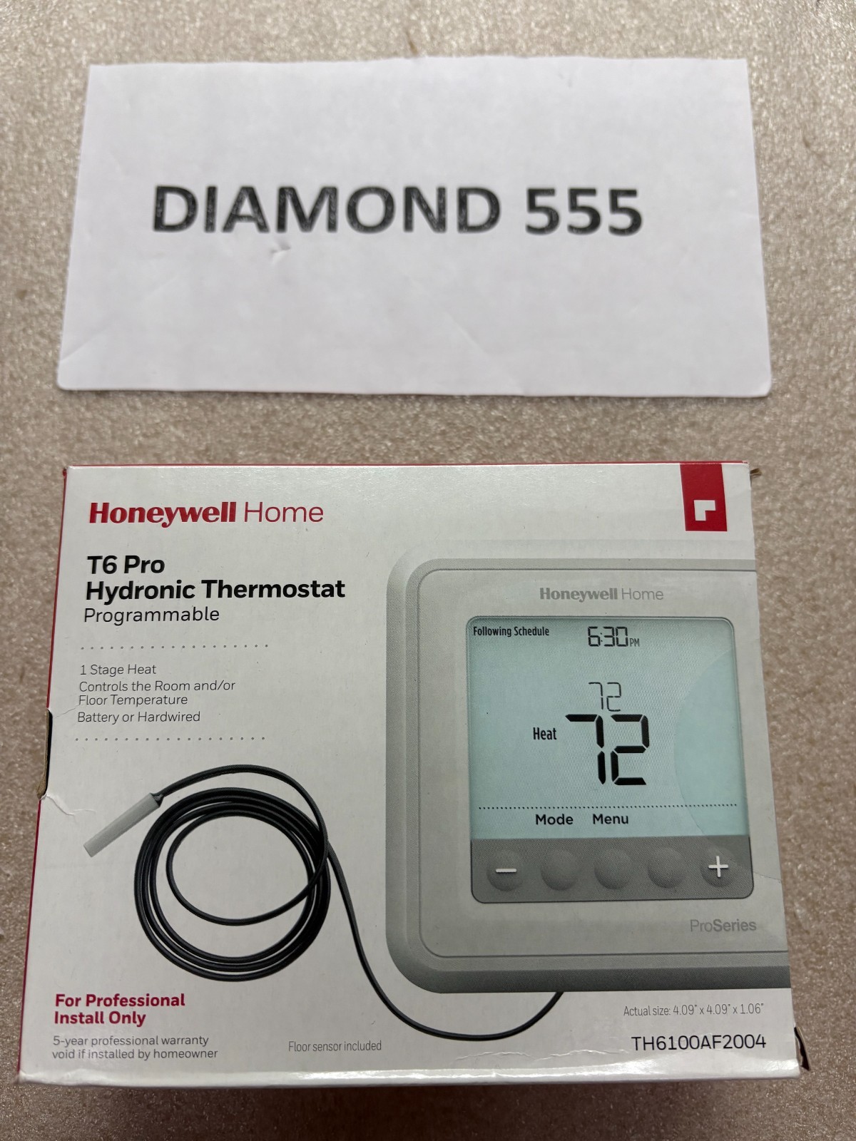 Honeywell Home TH6100AF2004/U T6 Hydronic Programmable Thermostat – White | 5735