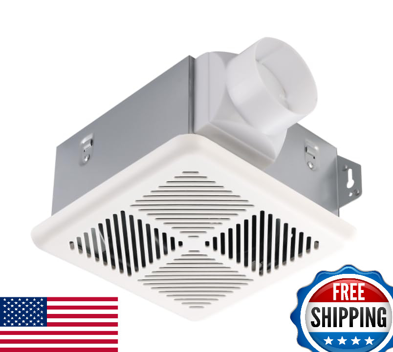 Tech Drive Quiet 50 CFM 1.2 Sone Bathroom Exhaust Fan – No Attic Access