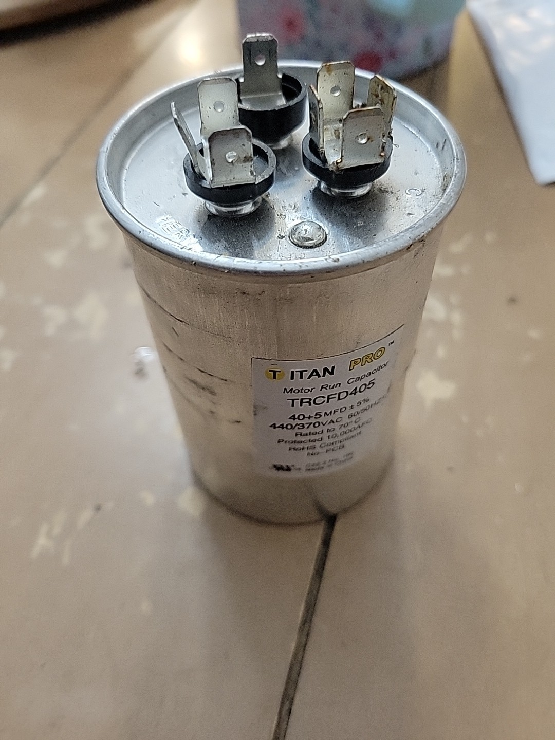 Titan Pro TRCFD405 Capacitor 40/5MFD USED