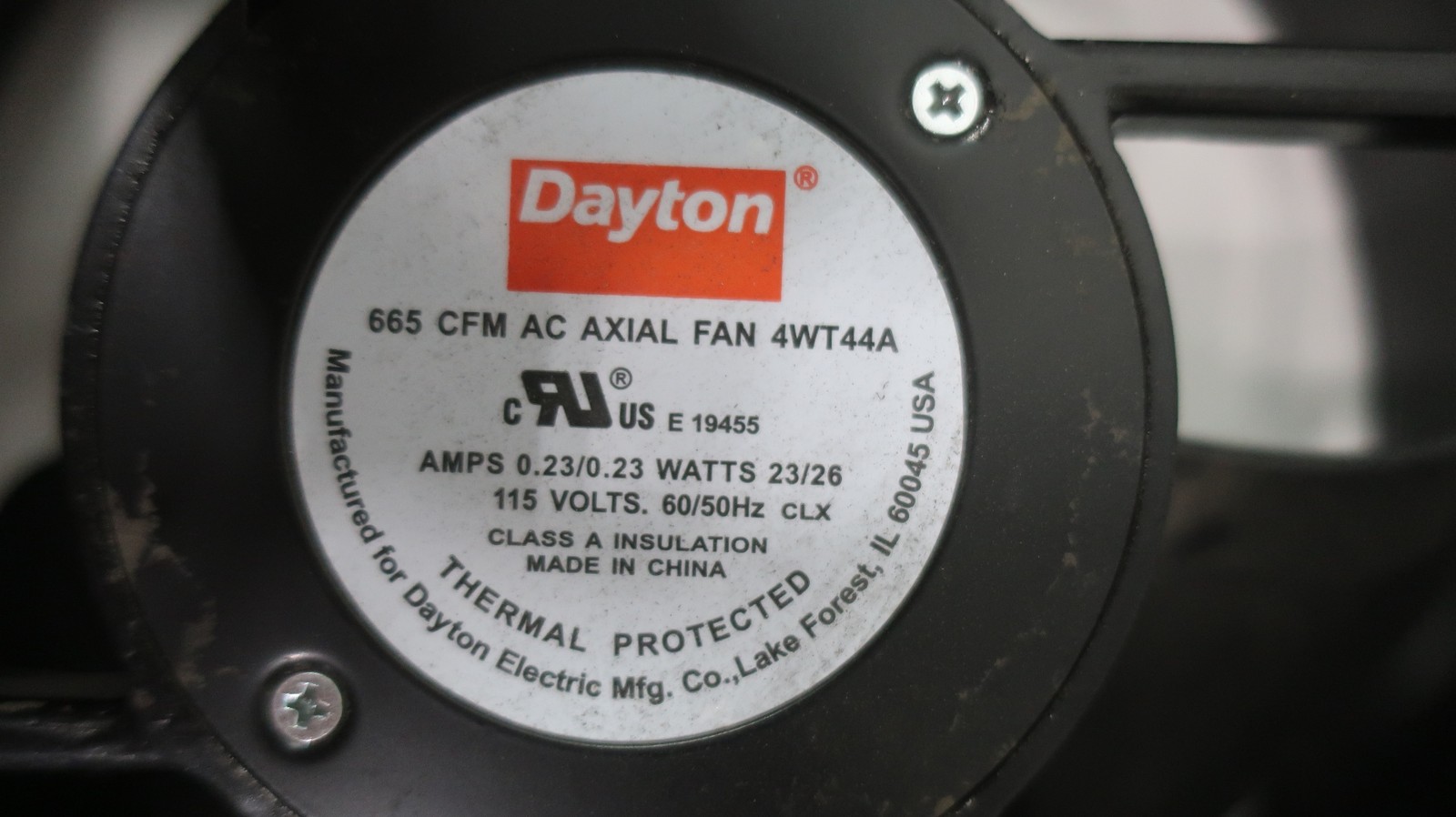 Dayton 4WT44A Fan 10in 115v-ac 665cfm
