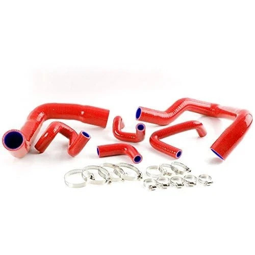 Silicone Radiator Coolant Hose Kit for Ford Mustang 1979-1993 Red