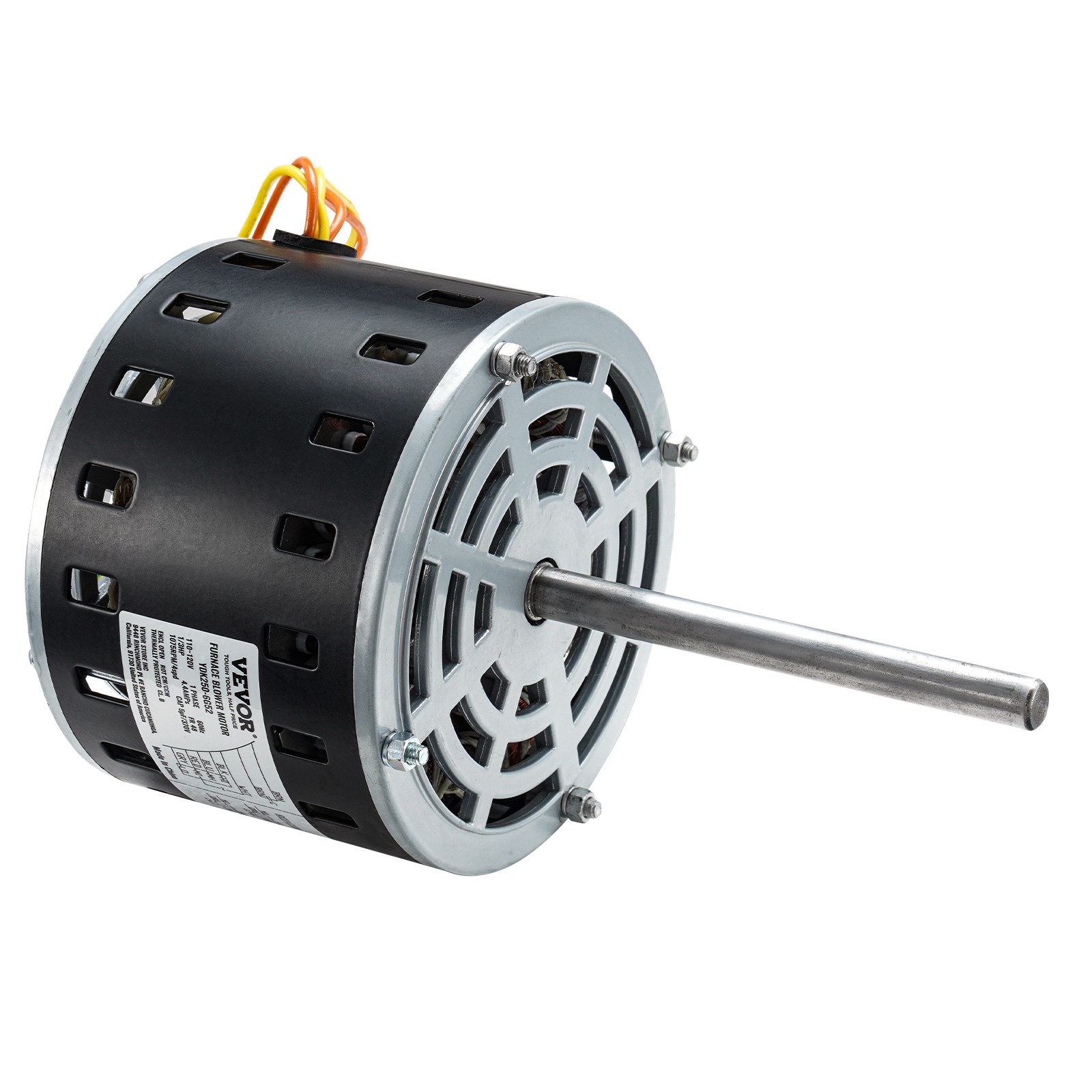 1/3HP Furnace Blower Motor 110-120V 4.4A 1075RPM 4 Speeds 48 Frame 1 Phase