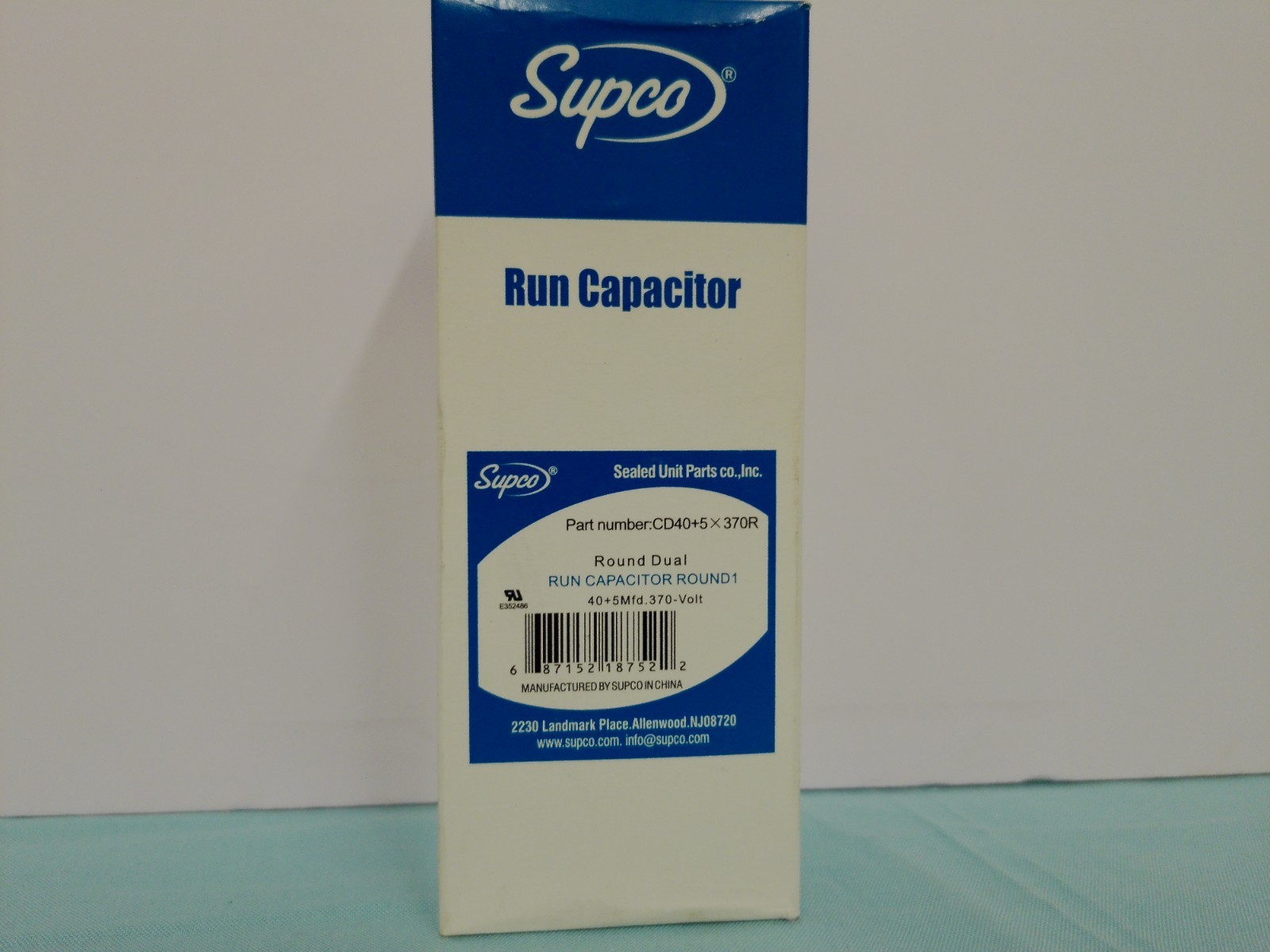 Round Run Capacitor 370 VOLT MFD 40+5 CD40+5X370R