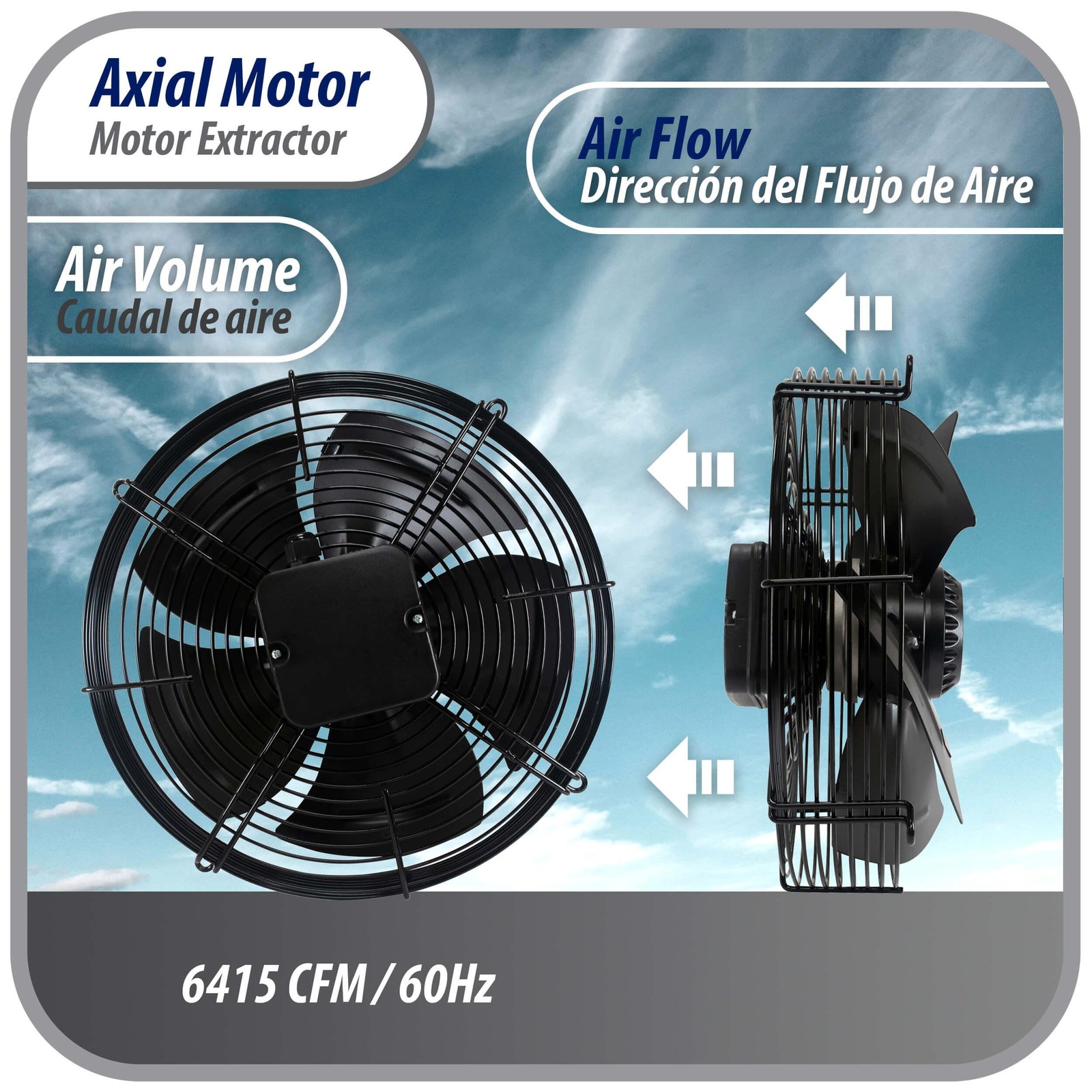 Appli Parts AXF-630-4 24-3/4 in Axial Fan Motor Guard Mounted Fan Blade 220-440V