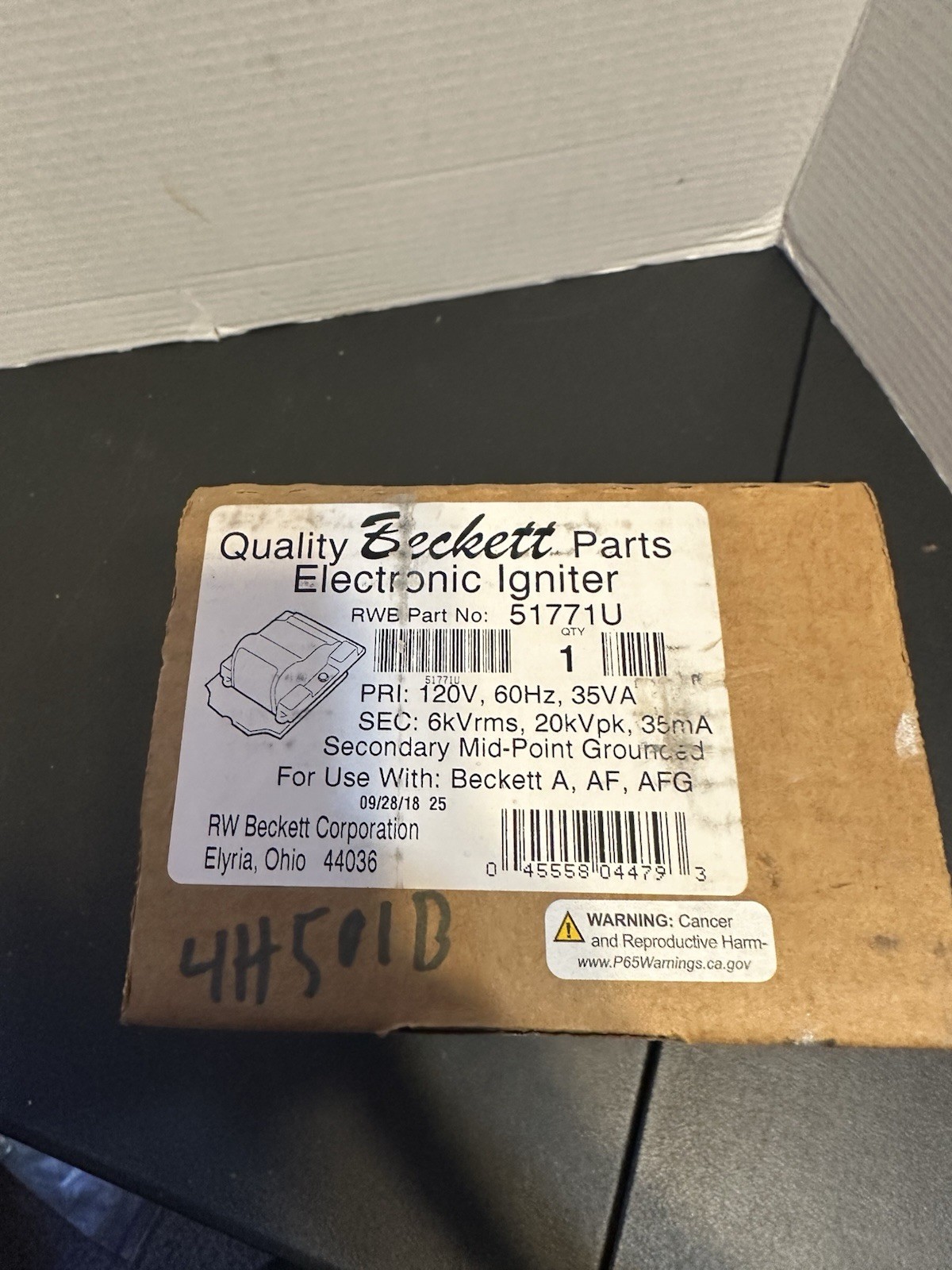 Beckett 51771U Electronic Power Light 120V Igniter – NEW IN BOX!