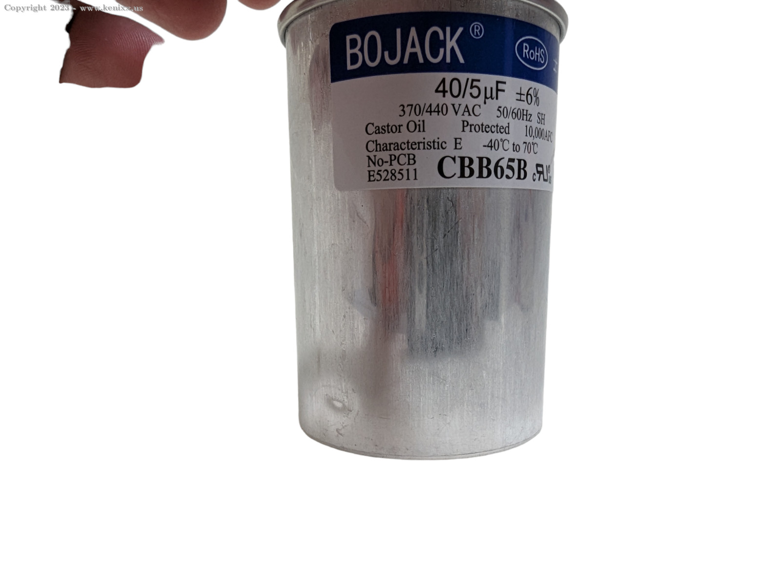 BOJACK 45+5 uF 45/5 MFD t670V/440VAC CBB65 Dual Run Circular Start Capacitor
