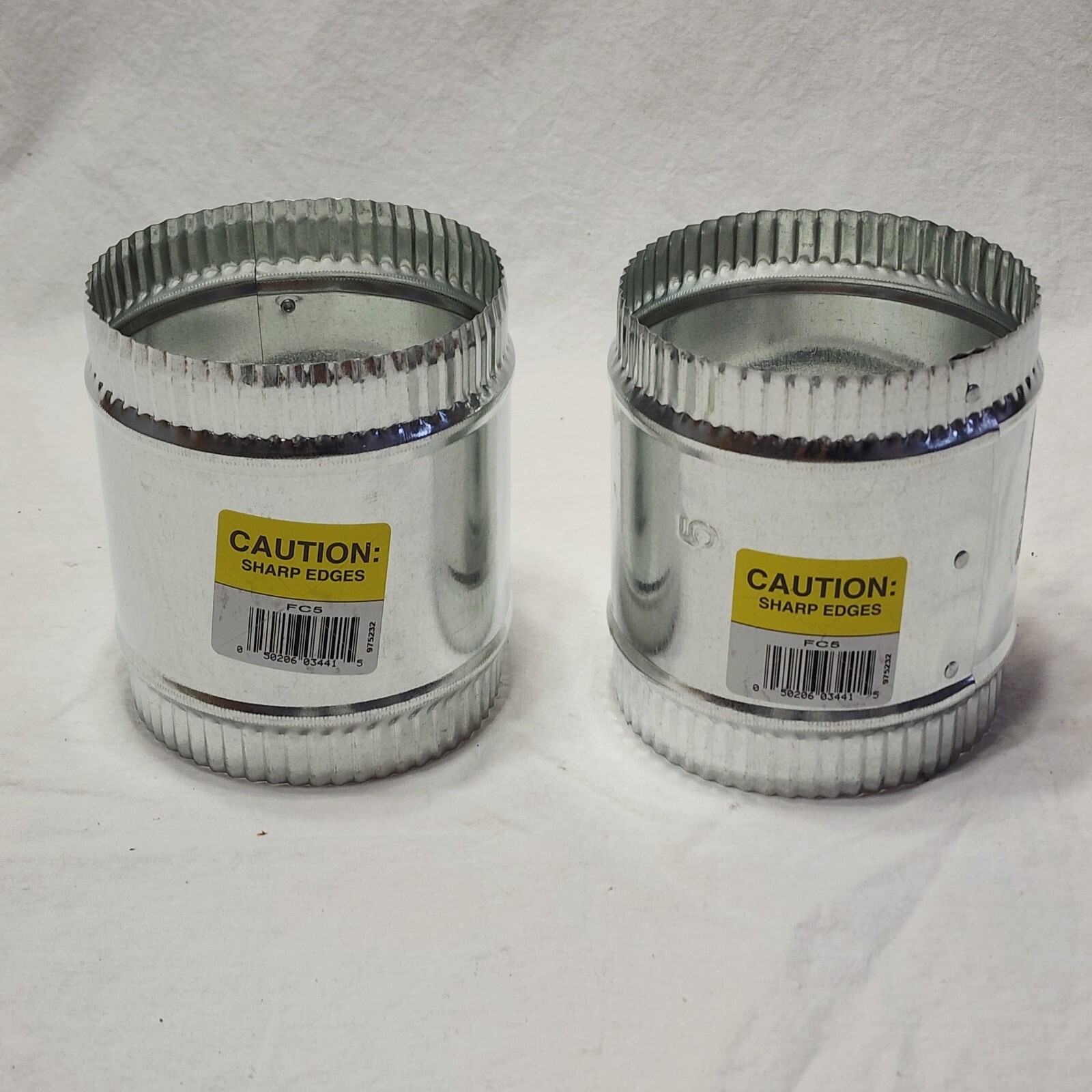 (2-Pack) Master Flow 5 in. Flexible Duct and Sheet Metal Connector Splice Collar