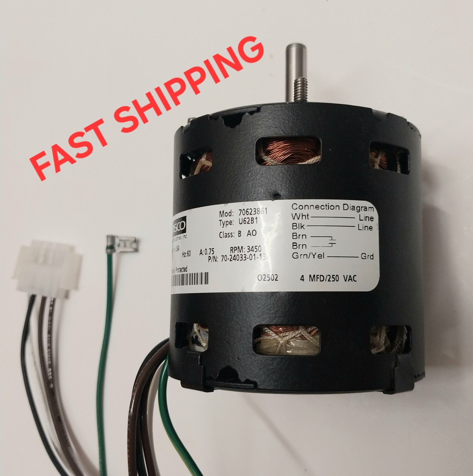🔥 FASCO 70623861 70-24033-01-13 Inducer Blower Motor 115V 3450 RPM
