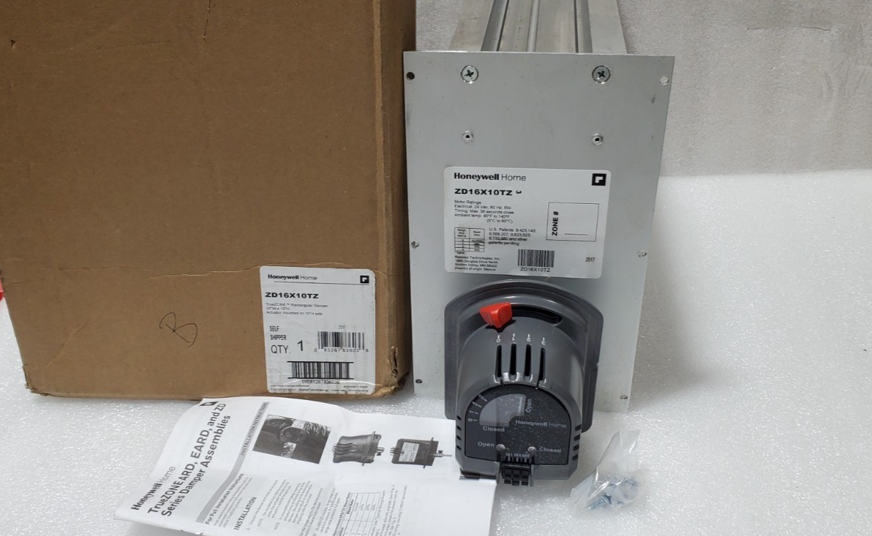 Honeywell TrueZONE ZD16x10TZ 16in x 10in Parallel Blade Zone Damper