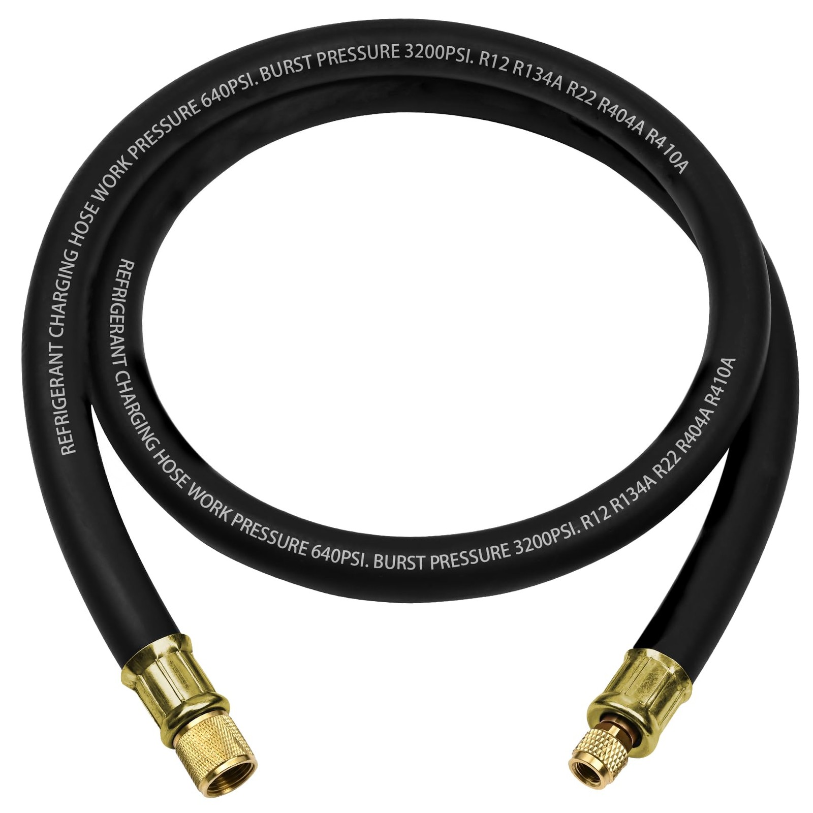 2026 Upgrade 1/2″HVAC Vacuum Hose,High-Flow 1/2″ to 1/4″, Black