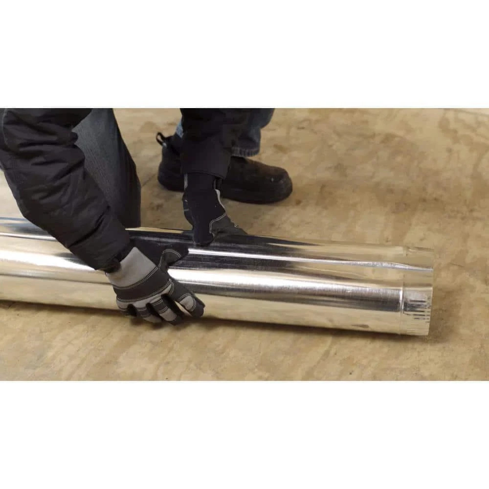 Master Flow Duct Pipe 4in x 2 ft Round 30-Gauge Galvanized Metal Steel Snap-Lock
