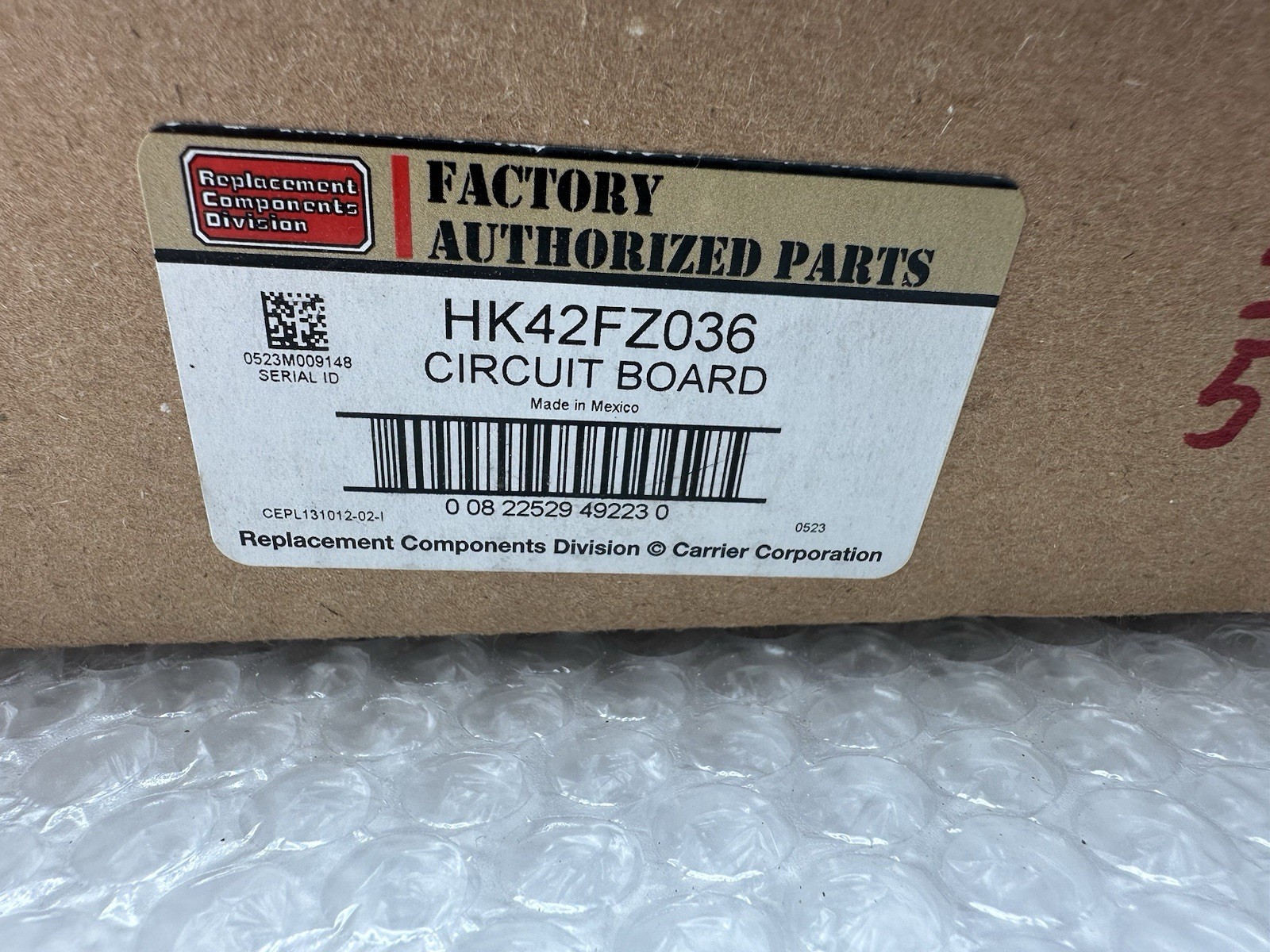 New-Carrier Bryant Payne HK42FZ036 Furnace Control Board- New, Open Box