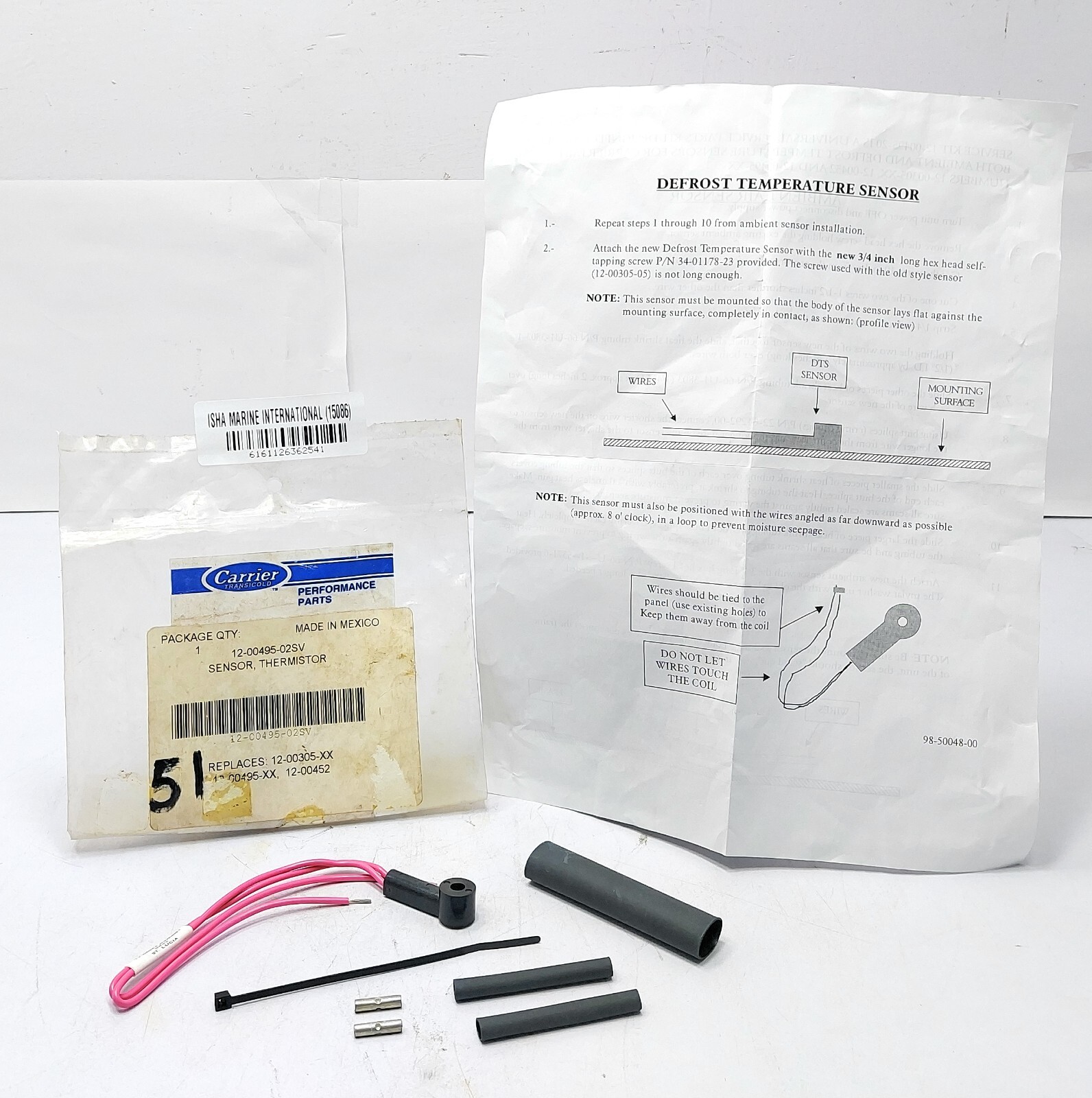 Carrier Transicold 12-00495-02SV Sensor Thermistor 12-00452 Mexico