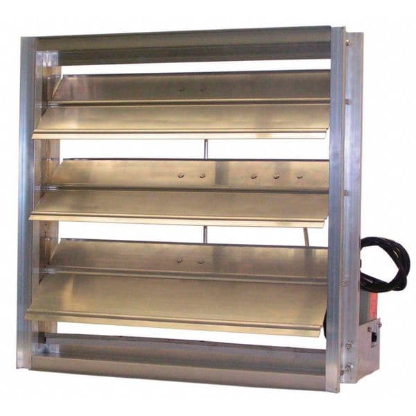 Dayton 5Nkk5 Flanged Frame Motorized Damper, 100-240V