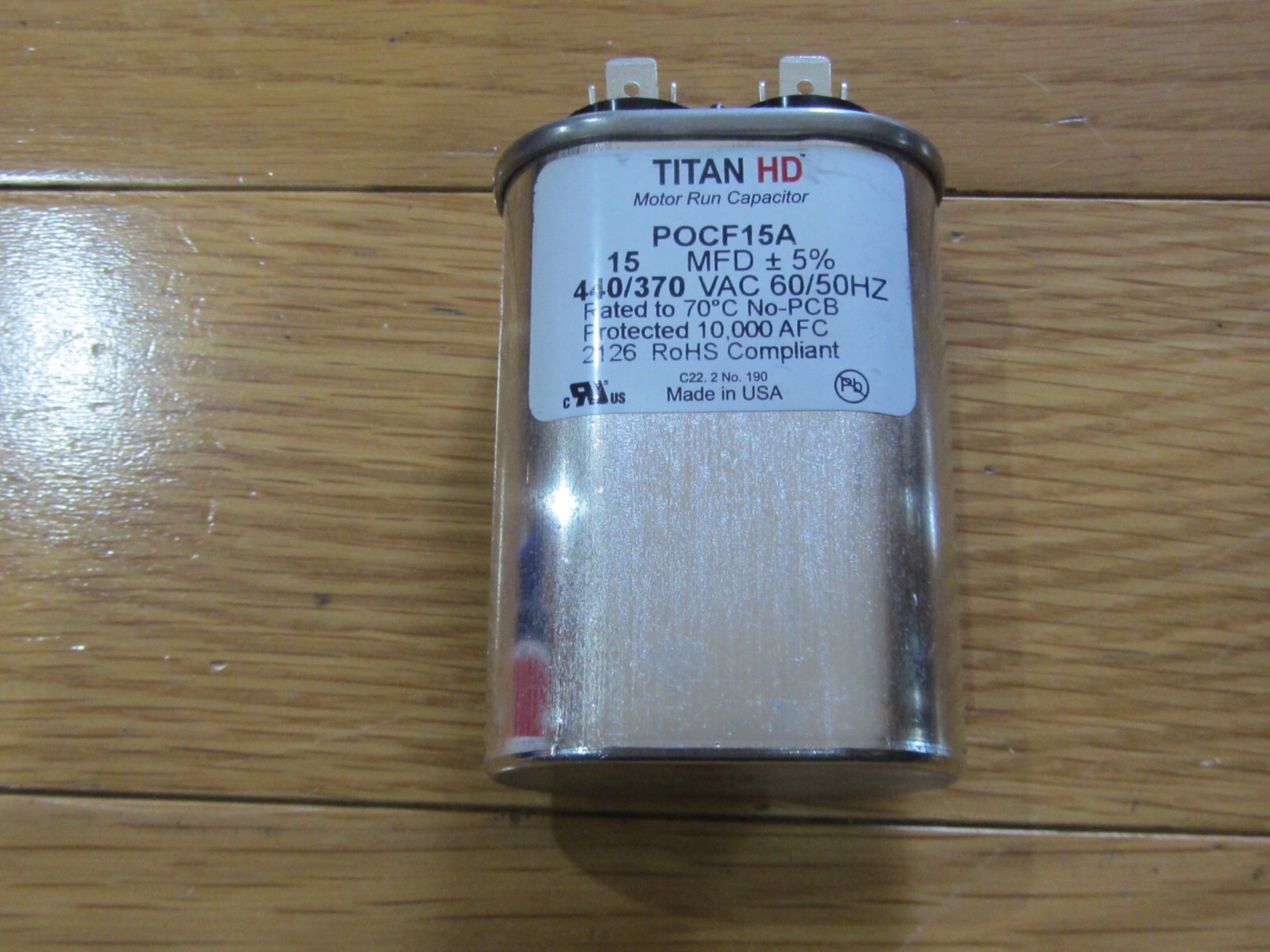Titan HD PRCFD455A Motor Run Capacitor New W/box 440/370 45 +5MFD! NEW IN BOX!