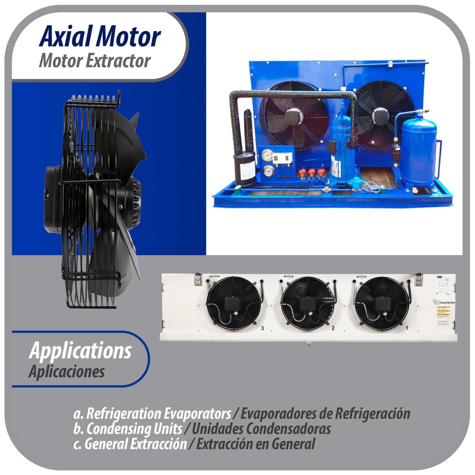 Appli Parts AXF-630-4 24-3/4 in Axial Fan Motor Guard Mounted Fan Blade 220-440V