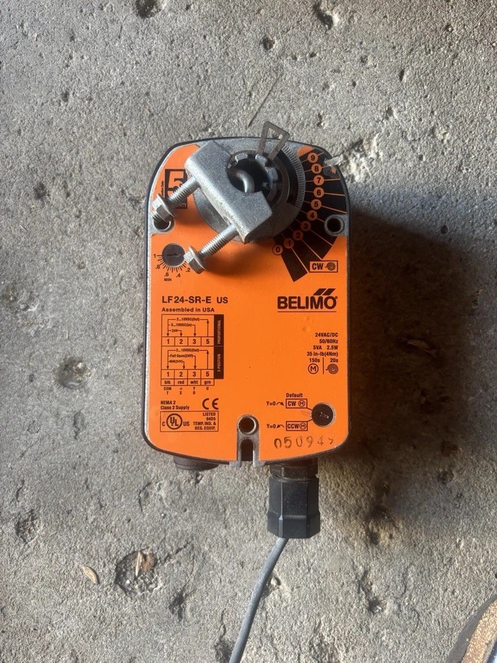 Belimo LF24-SR-E US 24 VAC/DC Corded Electric HVAC Damper Actuator