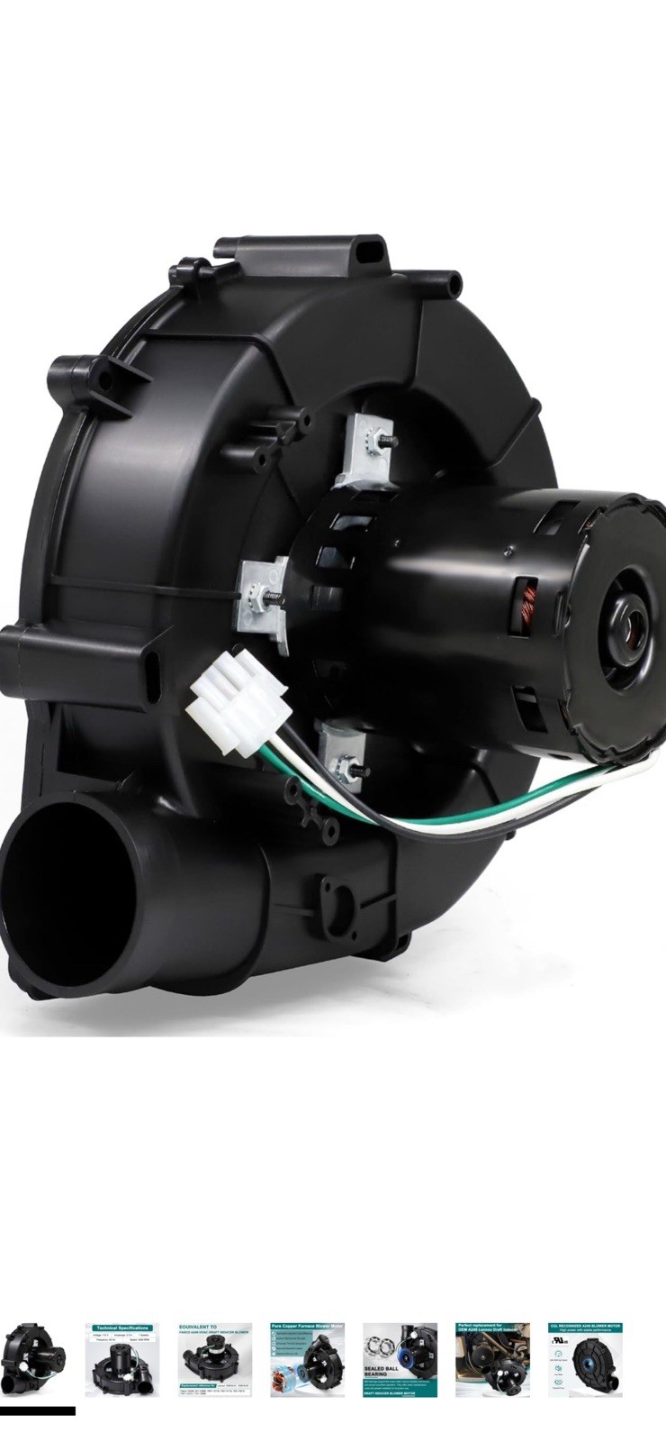 A249 Furnace Draft Inducer Blower Motor 115V 3400Rpm Replacement For Lennox