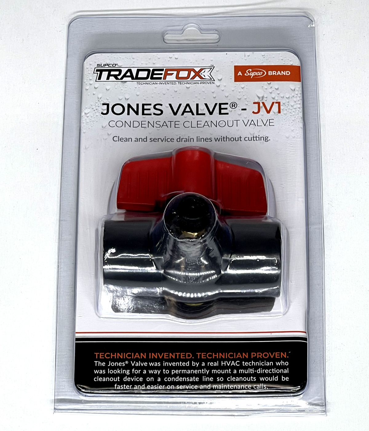 Supco Tradefox Jones Valve JV1 Condensate Cleanout Valve – NEW