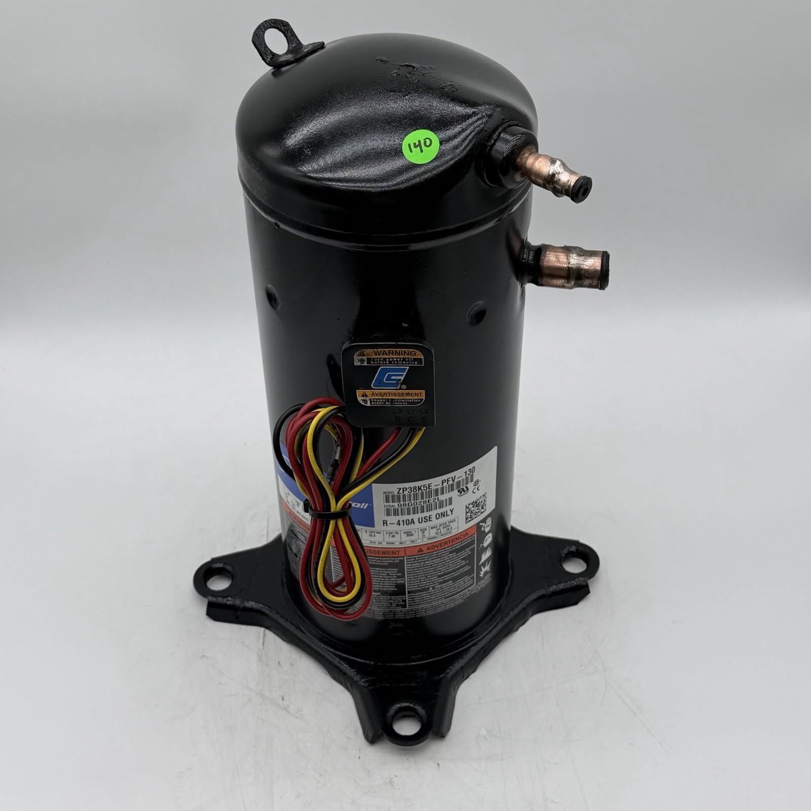 COPELAND Scroll ZP38K5E-PFV-130 37,800 BTU 230V 1PH 60HZ R-410A only! used 🔥
