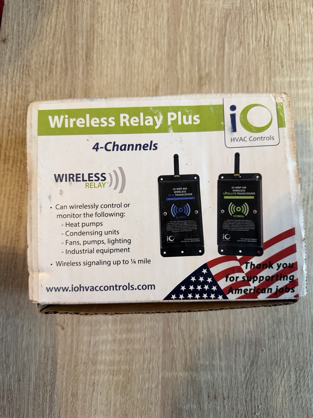 iO-WRP Wireless Relay Plus HVAC Control Kit – 4-Channel – 1/4 Mile Range – NEW