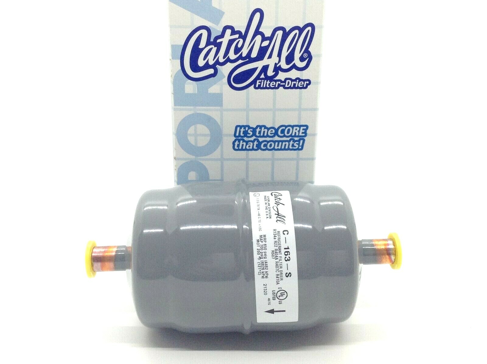 Sporlan 401021 – C-163-S 3/8″ ODF Liquid Line Filter Drier C163S Catch-All Core