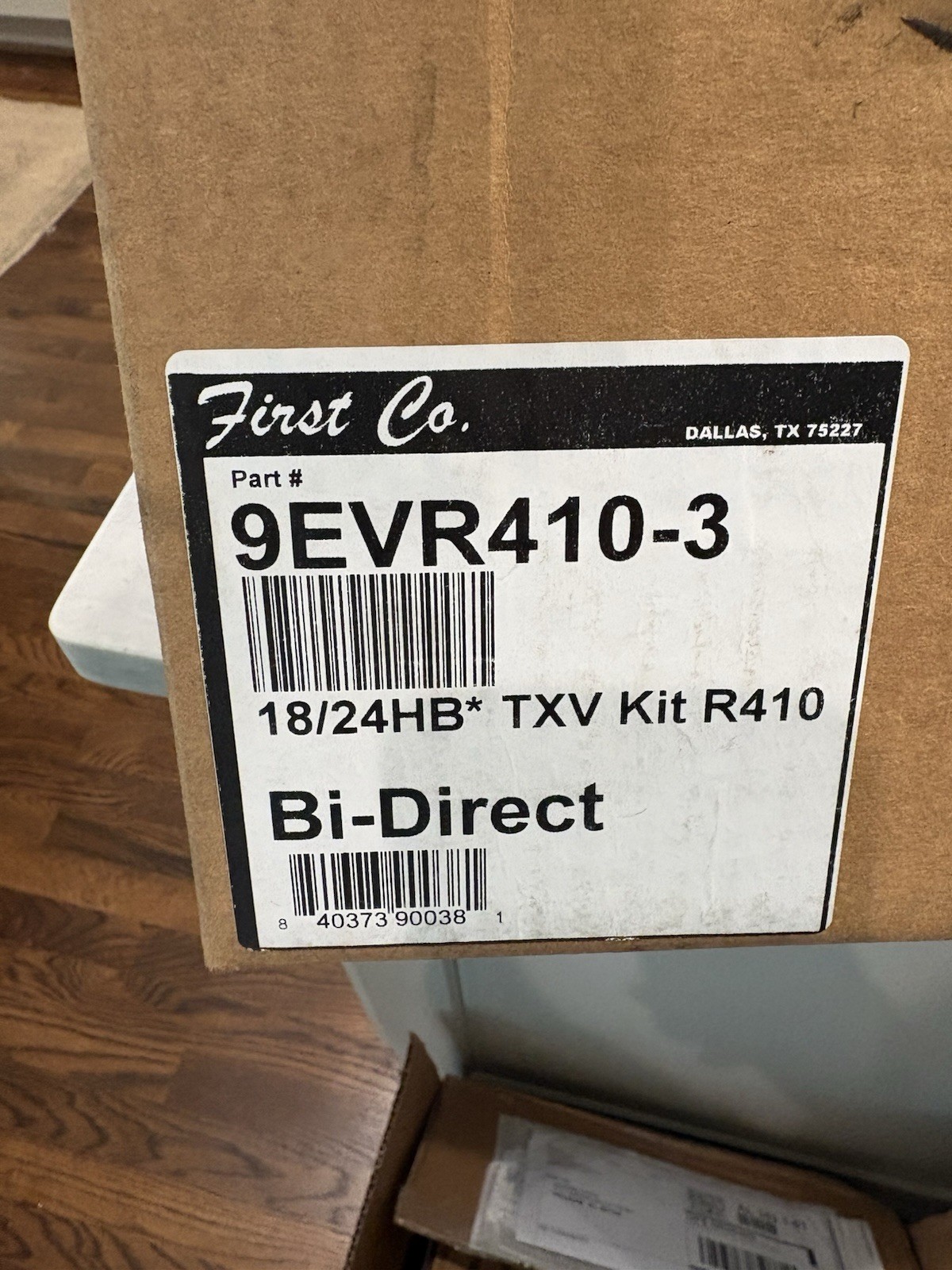 First Co. Bi-Direct TXV Kit R410 9EVR410-3 for First Co. 18/24HB.