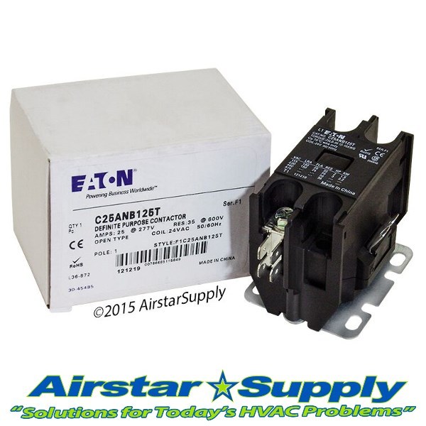 25 Amp / 1 Pole / 24V Coil Contactor # C25ANB125T
