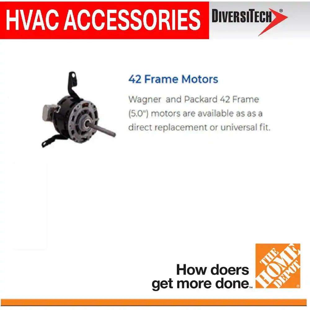 42-Frame Multi-Fit 1/4-1/6HP 1075 RPM Condenser Fan Motor 208-Volt-230-Volt-60Hz