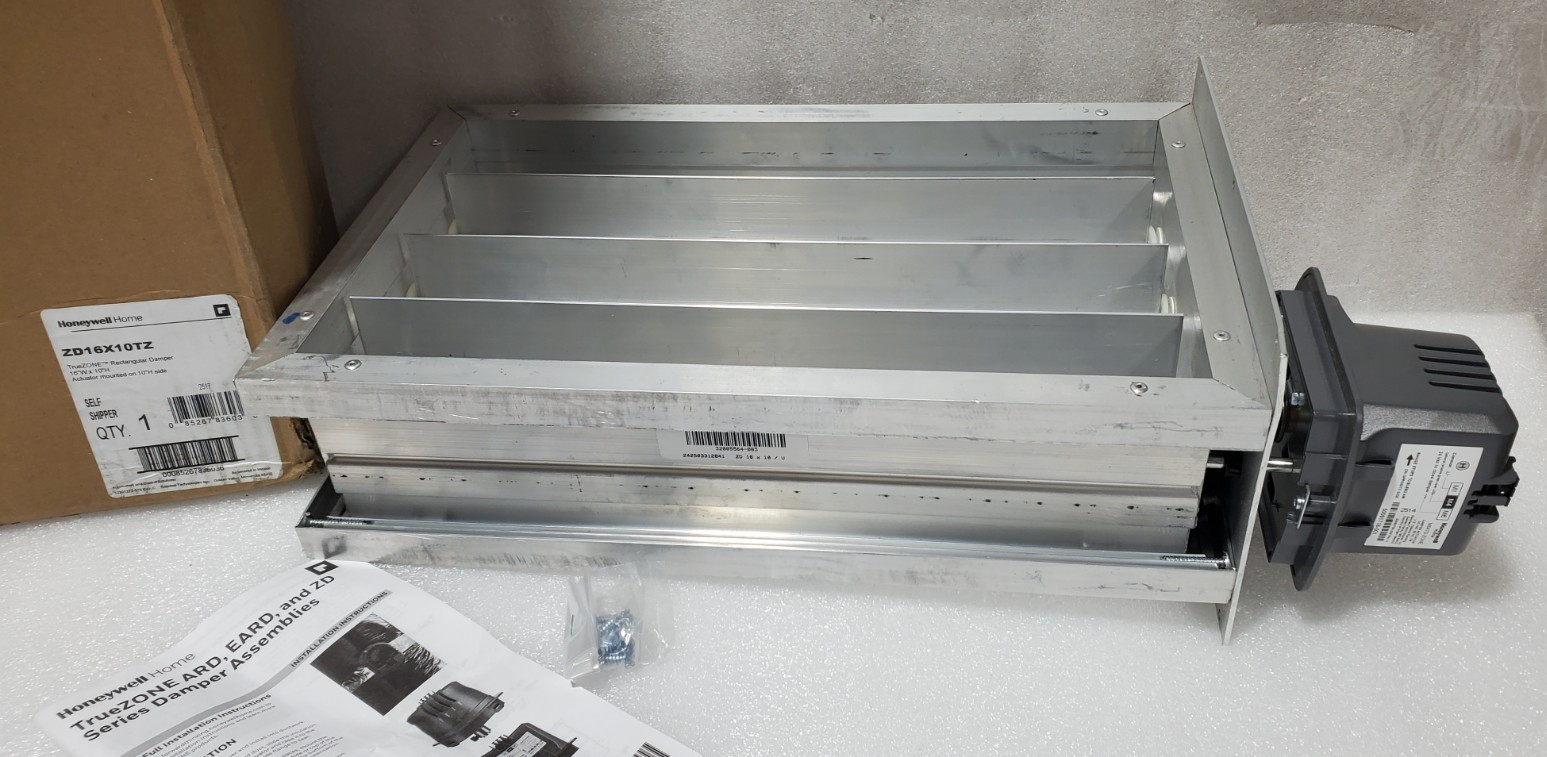 Honeywell TrueZONE ZD16x10TZ 16in x 10in Parallel Blade Zone Damper
