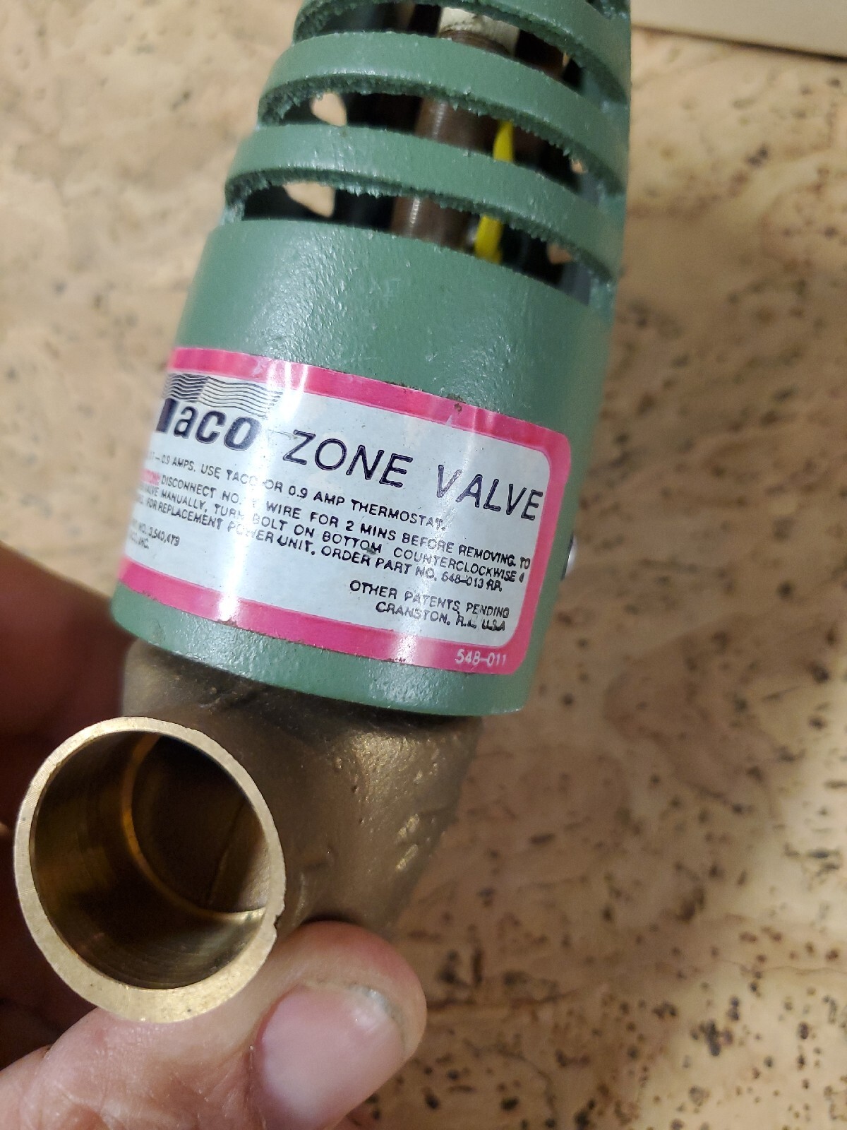 NOS Taco Zone Valve 2-Way 3/4″ Sweat Model 548 24 Volt 125 PSI 80-192 Residences